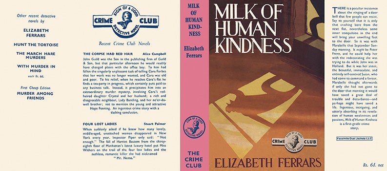 Item #40762 Milk of Human Kindness. Elizabeth Ferrars.