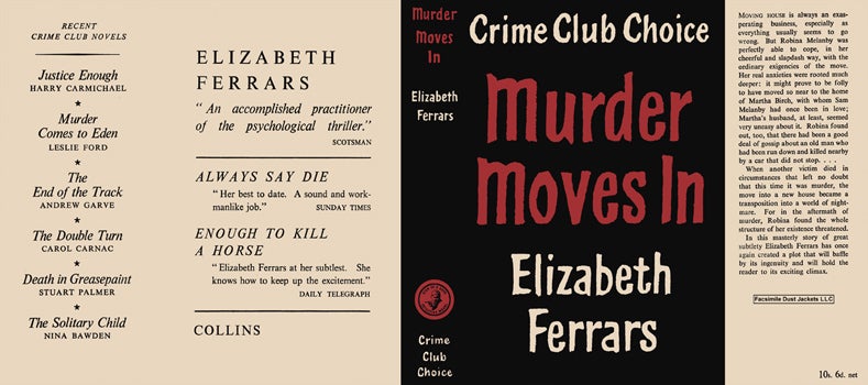 Item #40764 Murder Moves In. Elizabeth Ferrars