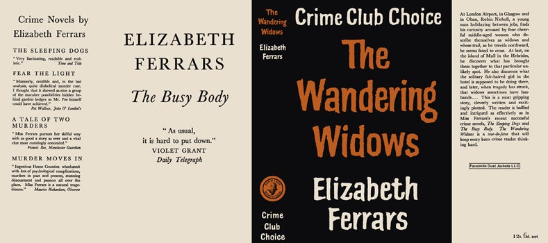 Item #40769 Wandering Widows, The. Elizabeth Ferrars.