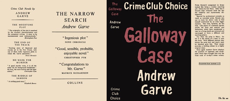 Item #40865 Galloway Case, The. Andrew Garve
