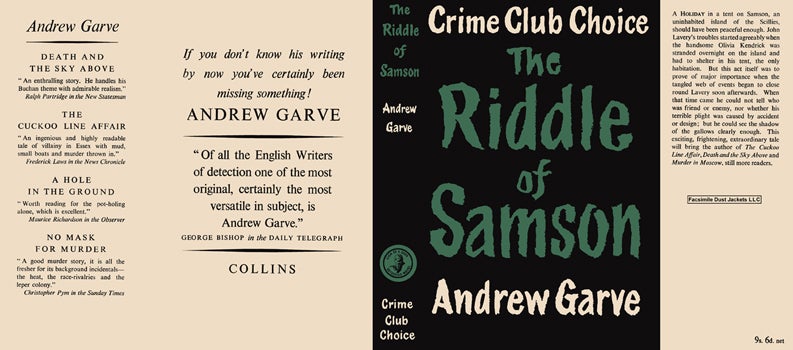 Item #40871 Riddle of Samson, The. Andrew Garve.