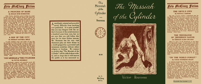 Item #4103 Messiah of the Cylinder, The. Victor Rousseau.