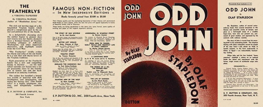 Item #4124 Odd John. W. Olaf Stapledon