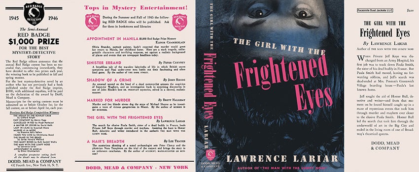 Item #41285 Girl with the Frightened Eyes, The. Lawrence Lariar