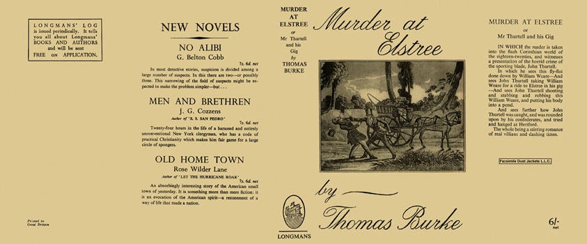Item #417 Murder at Elstree or Mr. Thurtell and His Gig. Thomas Burke.