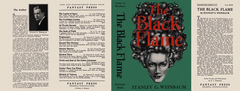 Item #4171 Black Flame, The. Stanley G. Weinbaum.