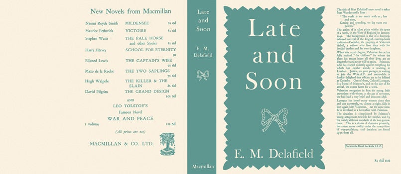 Item #41850 Late and Soon. E. M. Delafield.