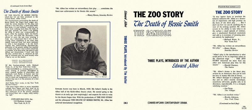 Item #4206 Zoo Story; The Death of Bessie Smith; and The Sandbox, The. Edward Albee.