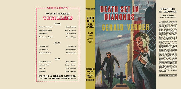 Item #42076 Death Set in Diamonds. Gerald Verner.
