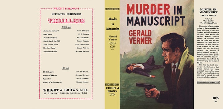 Item #42085 Murder in Manuscript. Gerald Verner