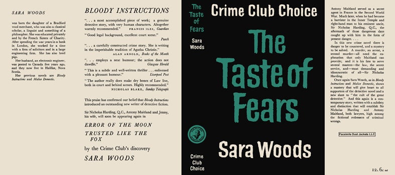 Item #42195 Taste of Fears, The. Sara Woods.