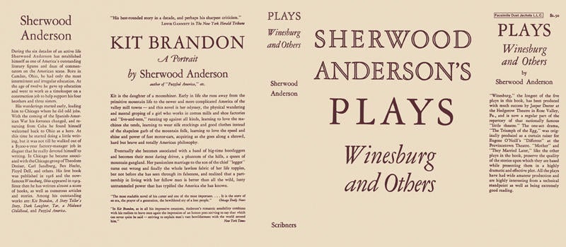 Item #4224 Plays, Winesburg and Others. Sherwood Anderson.