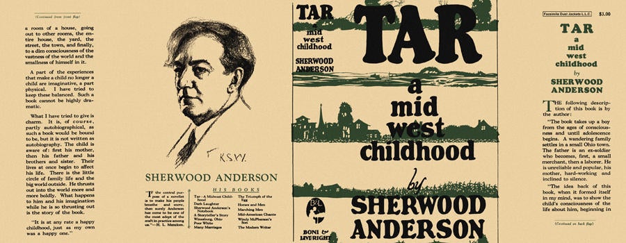 Item #4225 Tar, A Mid West Childhood. Sherwood Anderson.
