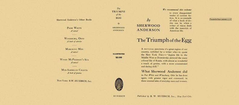 Item #4226 Triumph of the Egg, The. Sherwood Anderson