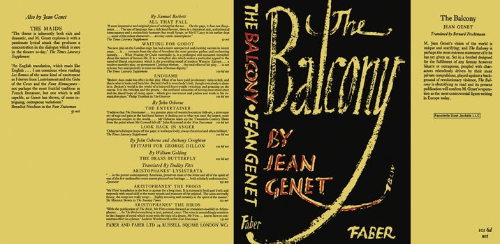 Item #42299 Balcony, The. Jean Genet.