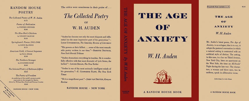 Item #4230 Age of Anxiety, The. W. H. Auden