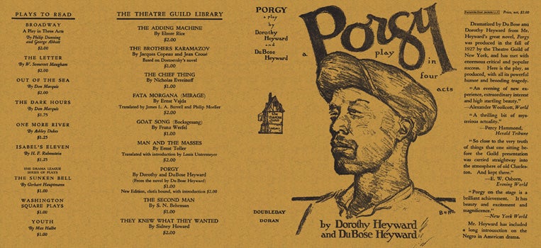 Item #42353 Porgy, A Play in Four Acts. Dorothy Heyward, DuBose Heyward