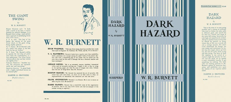 Item #425 Dark Hazard. W. R. Burnett