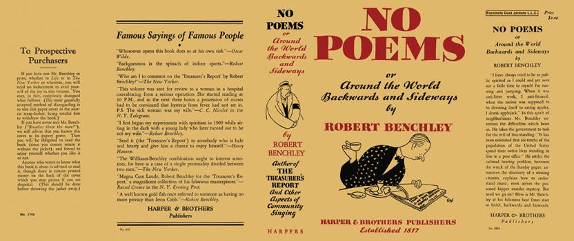 Item #4257 No Poems or Around the World Backwards and Sideways. Robert Benchley, Gluyas Williams