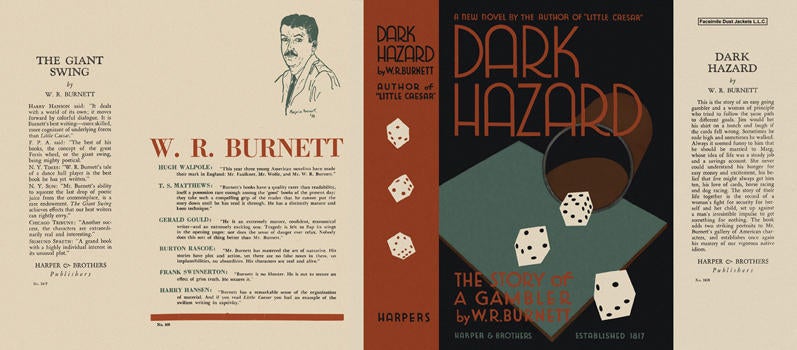 Item #426 Dark Hazard. W. R. Burnett