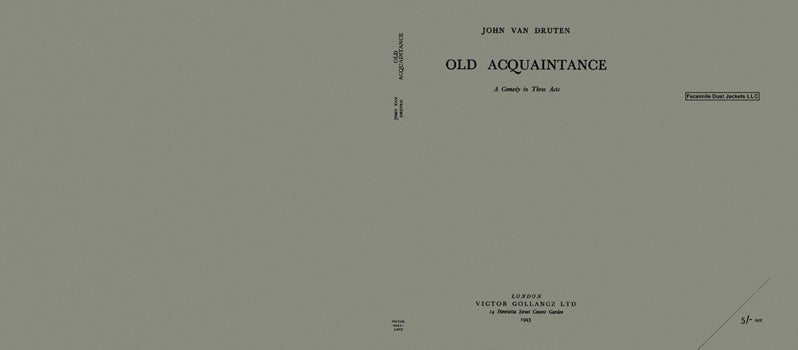 Item #42607 Old Acquaintance. John Van Druten