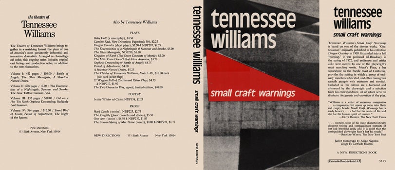 Item #42650 Small Craft Warnings. Tennessee Williams.