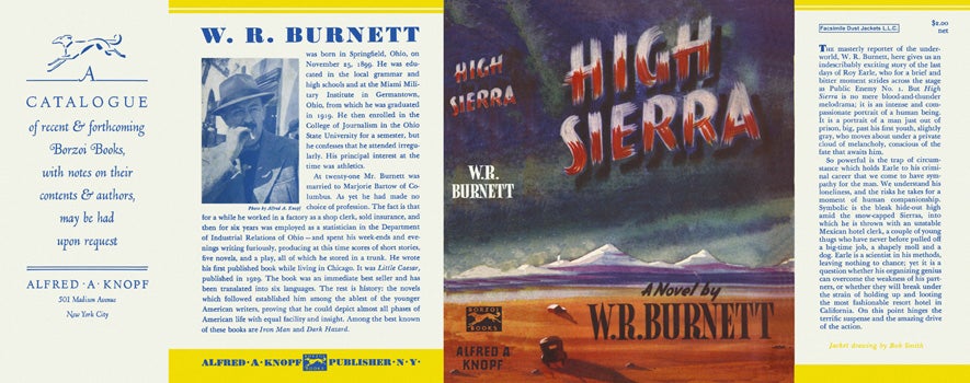 Item #427 High Sierra. W. R. Burnett