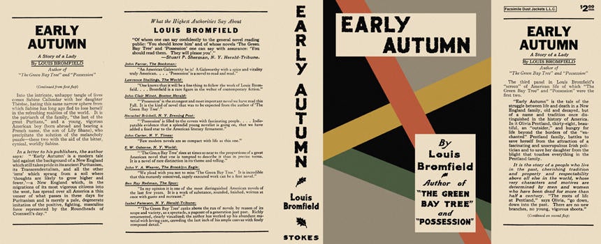 Item #4270 Early Autumn. Louis Bromfield.