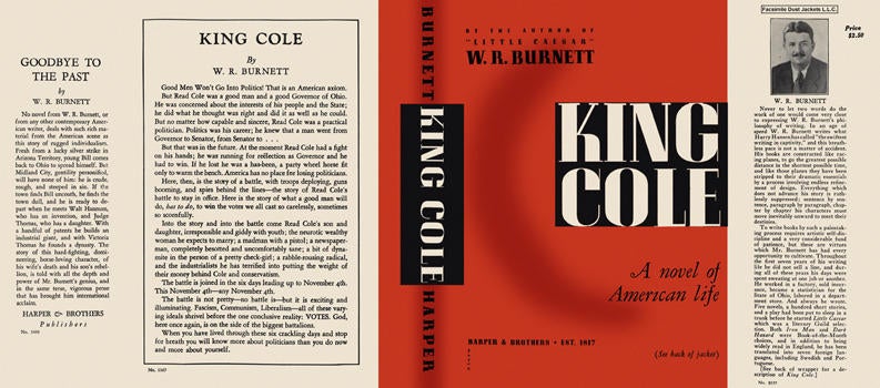 Item #428 King Cole. W. R. Burnett