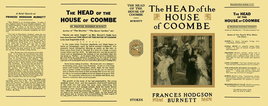 Item #4286 Head of the House of Coombe, The. Frances Hodgson Burnett.