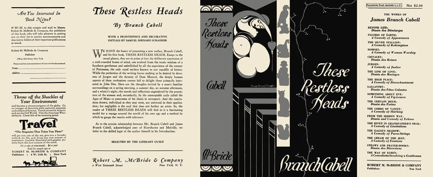 Item #4300 These Restless Heads. James Branch Cabell