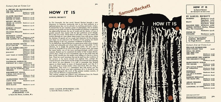 Item #43018 How It Is. Samuel Beckett