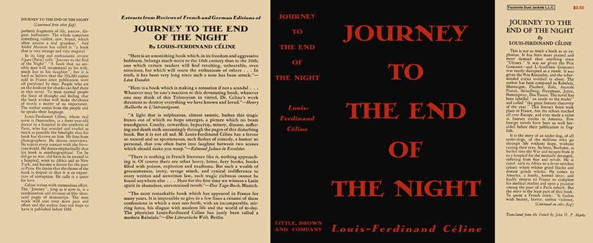 Item #4319 Journey to the End of the Night. Louis-Ferdinand Celine