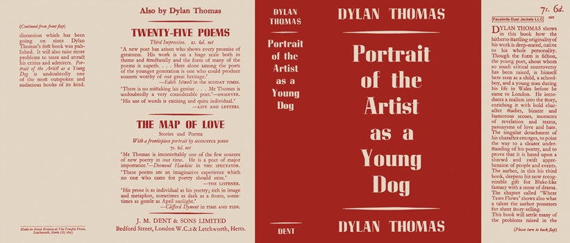 Item #43207 Portrait of the Artist As a Young Dog. Dylan Thomas.