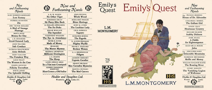 Item #43343 Emily's Quest. L. M. Montgomery.