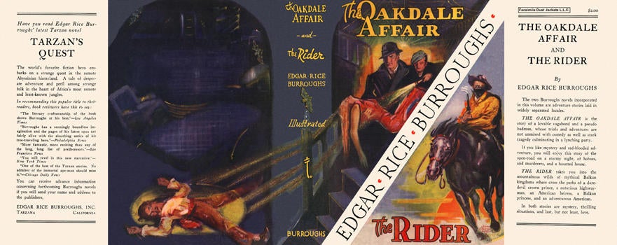 Item #434 Oakdale Affair and The Rider, The. Edgar Rice Burroughs