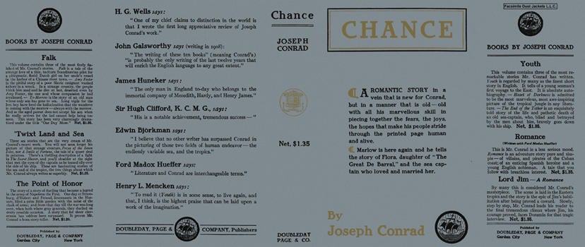 Item #4343 Chance. Joseph Conrad.