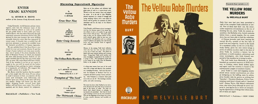 Item #435 Yellow Robe Murders, The. Melville Burt