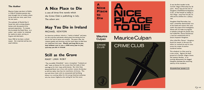 Item #43547 Nice Place to Die, A. Maurice Culpan.