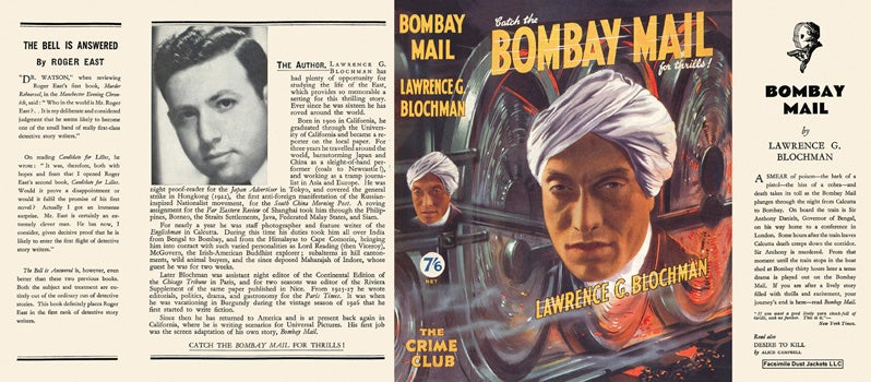 Item #43578 Bombay Mail. Lawrence G. Blochman