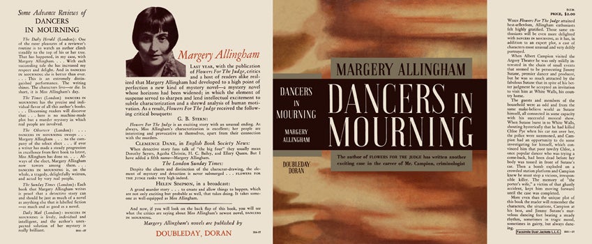 Item #43612 Dancers in Mourning. Margery Allingham.