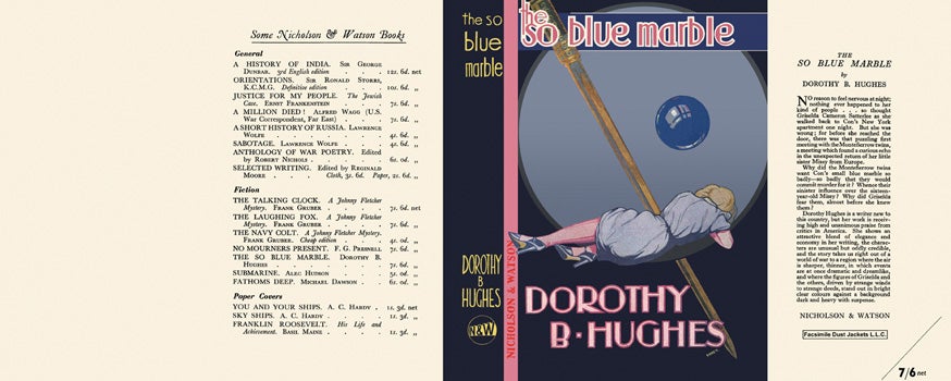 Item #43629 So Blue Marble, The. Dorothy B. Hughes