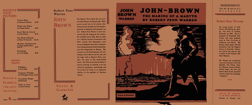 Item #43636 John Brown, The Making of a Martyr. Robert Penn Warren