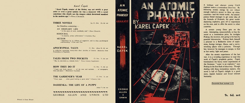 Item #43684 Atomic Phantasy, Krakatit, An. Karel Capek.