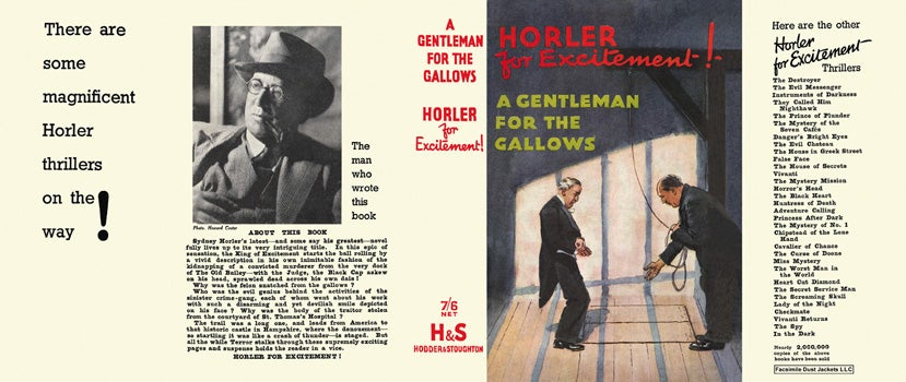 Item #43732 Gentleman for the Gallows, A. Sydney Horler