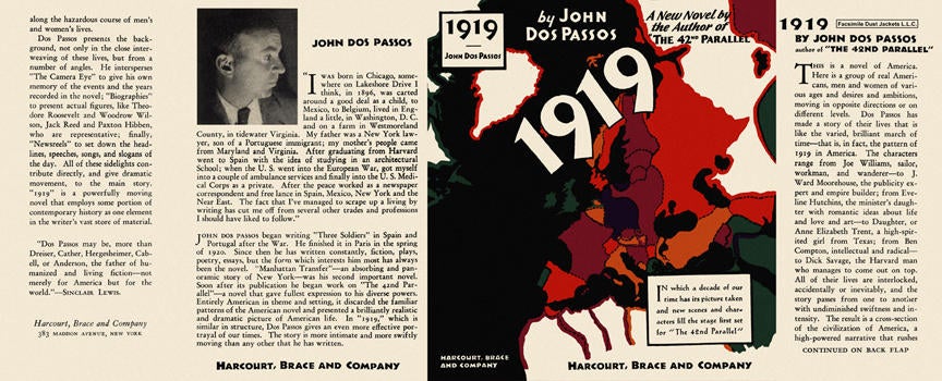 Item #4383 1919. John Dos Passos.