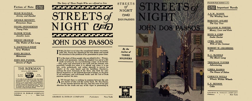 Item #4388 Streets of Night. John Dos Passos.
