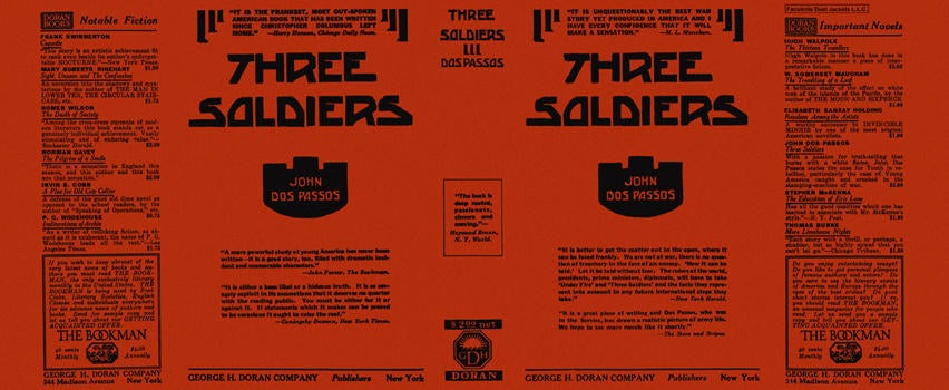 Item #4389 Three Soldiers. John Dos Passos.
