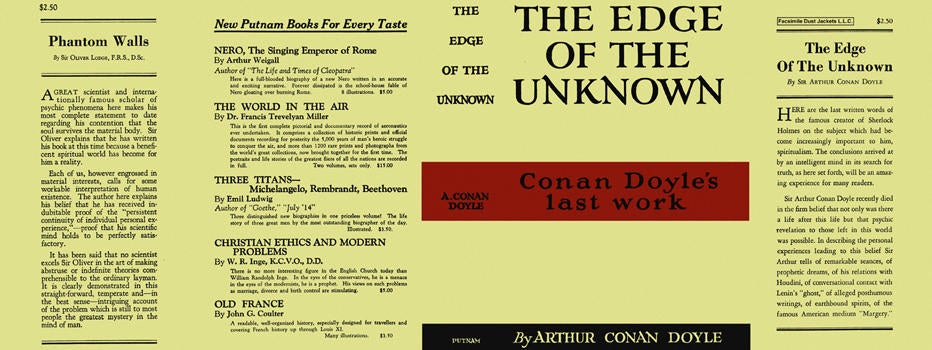 Item #4390 Edge of the Unknown, The. Sir Arthur Conan Doyle