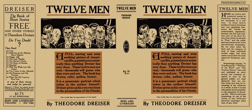 Item #4396 Twelve Men. Theodore Dreiser.